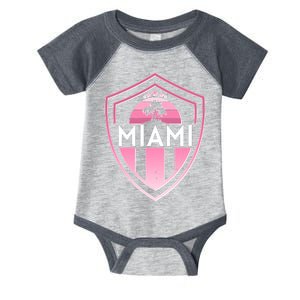 Retro Miami Florida Shield Badge Logo Infant Baby Jersey Bodysuit