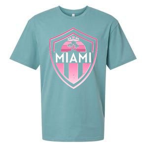 Retro Miami Florida Shield Badge Logo Sueded Cloud Jersey T-Shirt