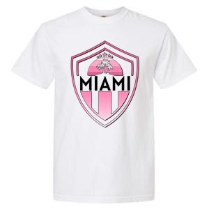 Retro Miami Florida Shield Badge Logo Garment-Dyed Heavyweight T-Shirt