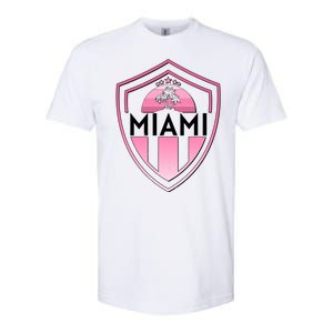 Retro Miami Florida Shield Badge Logo Softstyle CVC T-Shirt