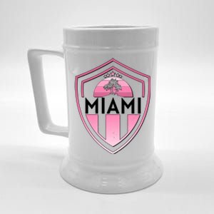 Retro Miami Florida Shield Badge Logo Beer Stein