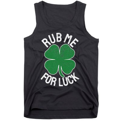 Rub Me For Luck St. Patrick's Day Shamrock Saint Paddy's Tank Top