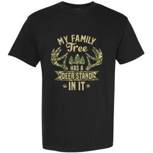 retro My Family Tree Has A Deer Stand In It  Camo Hunting  Garment-Dyed Heavyweight T-Shirt