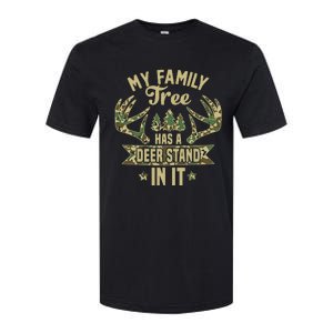 retro My Family Tree Has A Deer Stand In It  Camo Hunting  Softstyle CVC T-Shirt