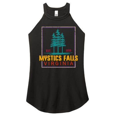 Retro Mystic Falls Virginia Vintage Man Woman Women’s Perfect Tri Rocker Tank