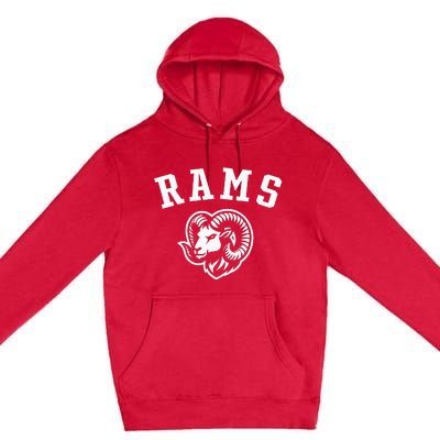 Rams Mascot For Players And Fans Premium Pullover Hoodie