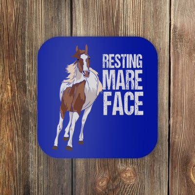 Resting Mare Face Funny Equestrian Riding Horseback Riding Great Gift Coaster