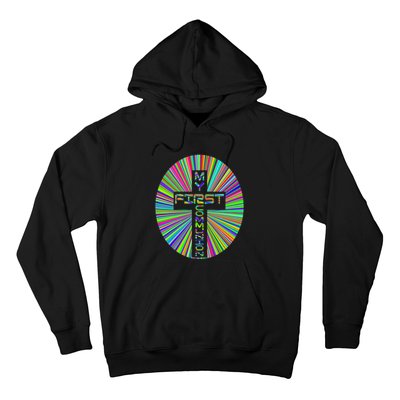 Religious My First Communion Cross Christian Faith Church Hoodie