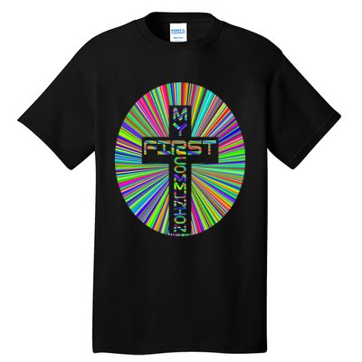 Religious My First Communion Cross Christian Faith Church Tall T-Shirt