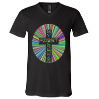 Religious My First Communion Cross Christian Faith Church V-Neck T-Shirt