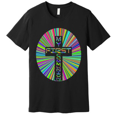 Religious My First Communion Cross Christian Faith Church Premium T-Shirt