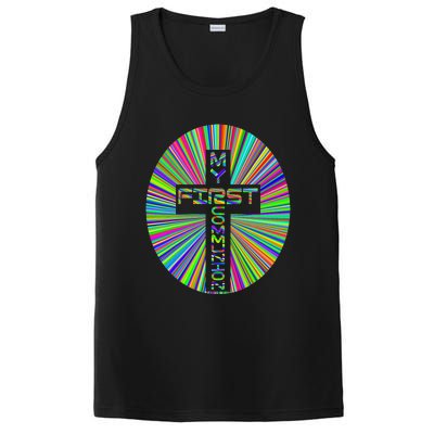 Religious My First Communion Cross Christian Faith Church PosiCharge Competitor Tank