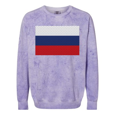 Russian Metal Flag Colorblast Crewneck Sweatshirt