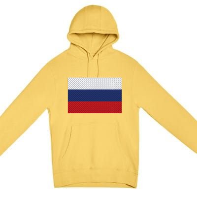 Russian Metal Flag Premium Pullover Hoodie