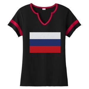 Russian Metal Flag Ladies Halftime Notch Neck Tee