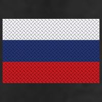 Russian Metal Flag 7 Panel Mesh Trucker Snapback Hat