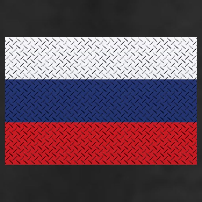 Russian Metal Flag 7 Panel Mesh Trucker Snapback Hat