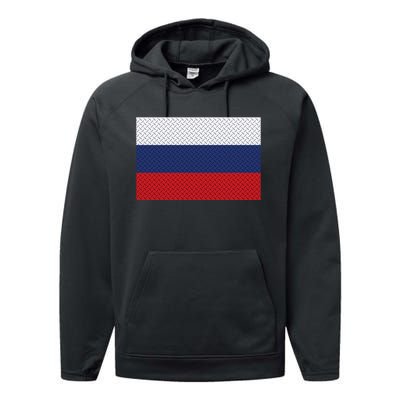 Russian Metal Flag Performance Fleece Hoodie