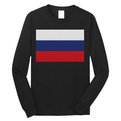 Russian Metal Flag Long Sleeve Shirt