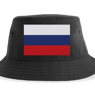 Russian Metal Flag Sustainable Bucket Hat