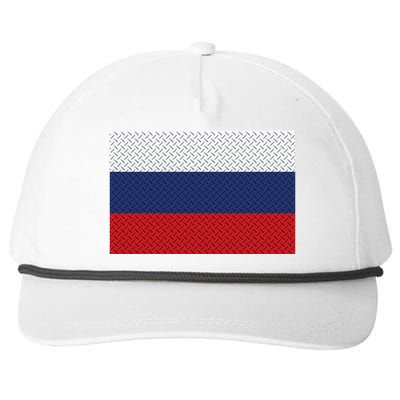 Russian Metal Flag Snapback Five-Panel Rope Hat