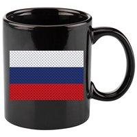 Russian Metal Flag 11oz C Handle Ceramic Mug