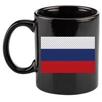 Russian Metal Flag 11oz C Handle Ceramic Mug