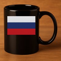Russian Metal Flag 11oz C Handle Ceramic Mug