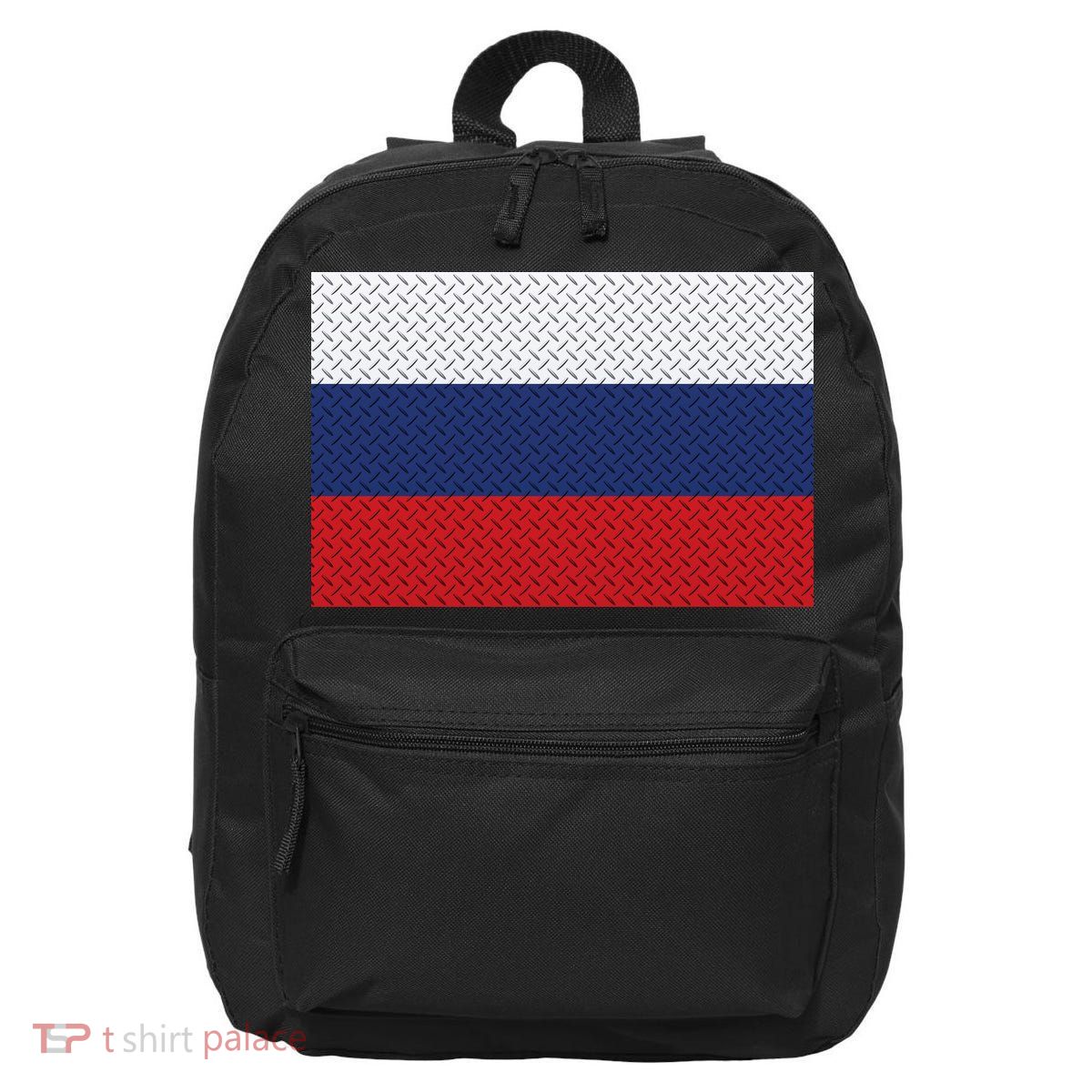 Russian Metal Flag 16 in Basic Backpack
