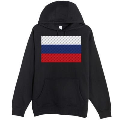 Russian Metal Flag Premium Pullover Hoodie