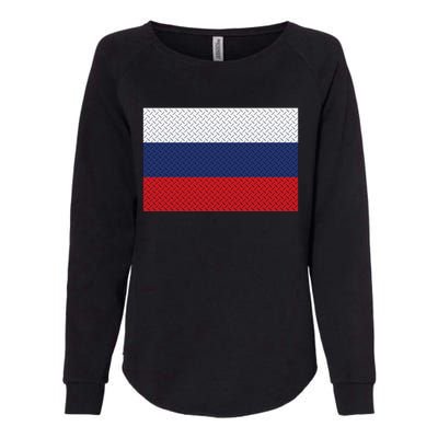 Russian Metal Flag Womens California Wash Sweatshirt