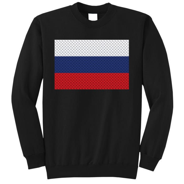 Russian Metal Flag Tall Sweatshirt