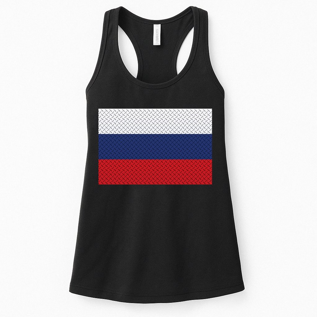 Russian Metal Flag Womens Tank Top