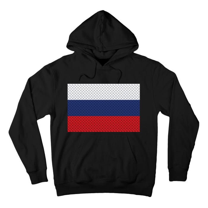 Russian Metal Flag Tall Hoodie