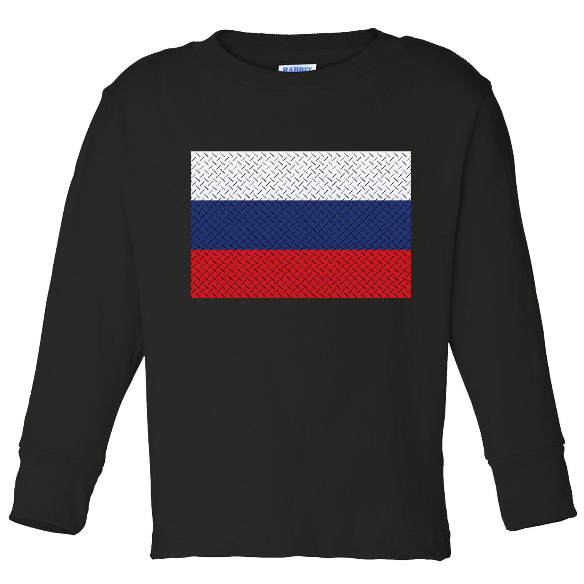 Russian Metal Flag Toddler Long Sleeve Shirt