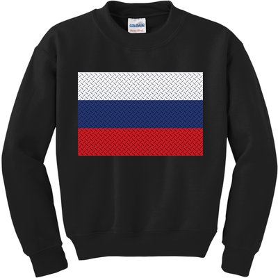 Russian Metal Flag Kids Sweatshirt