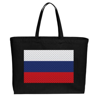 Russian Metal Flag Cotton Canvas Jumbo Tote