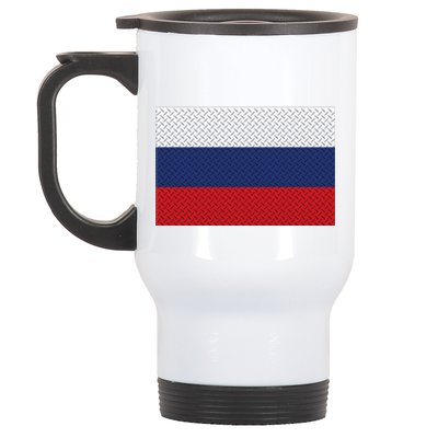 Russian Metal Flag Stainless Steel Travel Mug