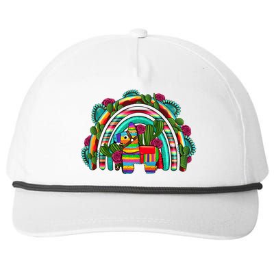 Rainbow Mexican Fiesta Cinco De Mayo Snapback Five-Panel Rope Hat