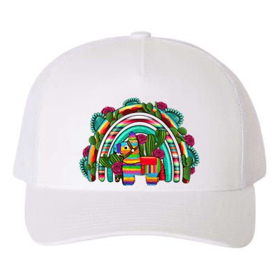 Rainbow Mexican Fiesta Cinco De Mayo Yupoong Adult 5-Panel Trucker Hat