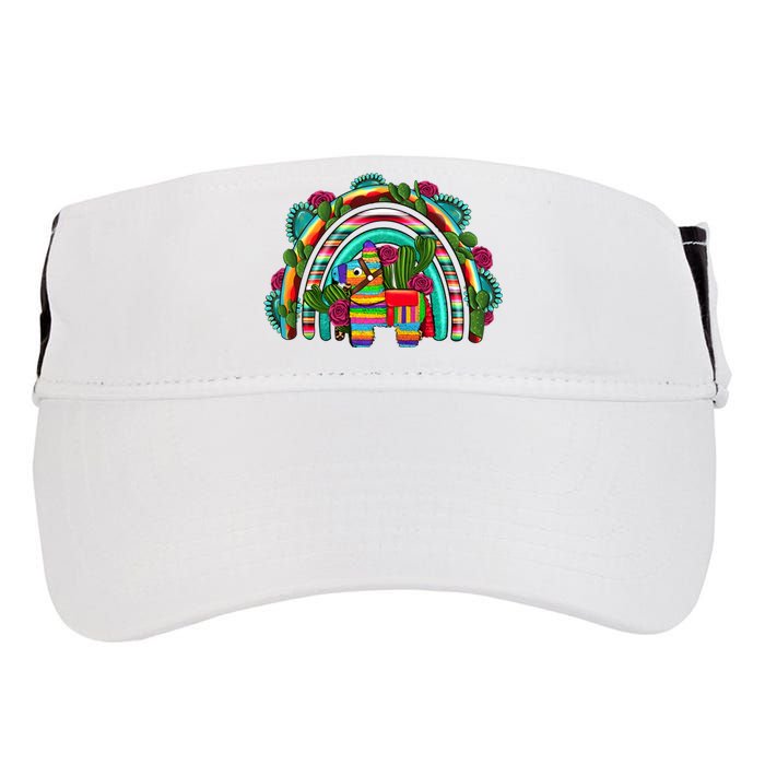 Rainbow Mexican Fiesta Cinco De Mayo Adult Drive Performance Visor