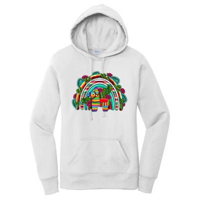 Rainbow Mexican Fiesta Cinco De Mayo Women's Pullover Hoodie