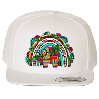 Rainbow Mexican Fiesta Cinco De Mayo Wool Snapback Cap