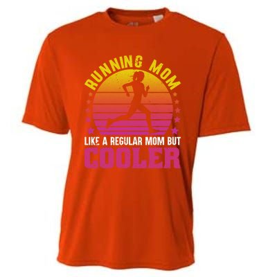 Running Mom Funny Marathon Runner Mother's Day Gift Great Gift Cooling Performance Crew T-Shirt