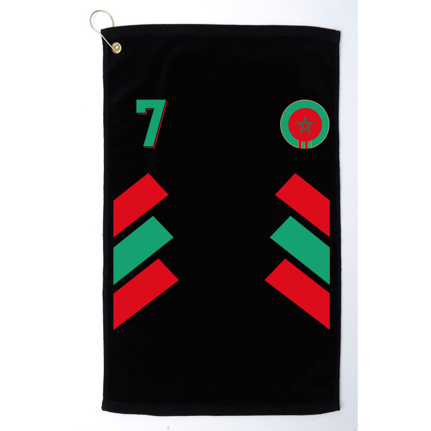 Retro7 Moroccan Football Morocco Soccer Morocco Flag Pullover Hoodie Golf Towel