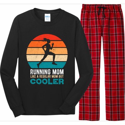 Running Mom Funny Marathon Runner Mother's Day Gift Long Sleeve Pajama Set