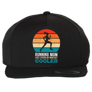 Running Mom Funny Marathon Runner Mother's Day Gift Wool Snapback Cap