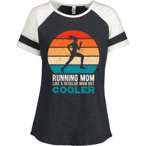 Running Mom Funny Marathon Runner Mother's Day Gift Enza Ladies Jersey Colorblock Tee