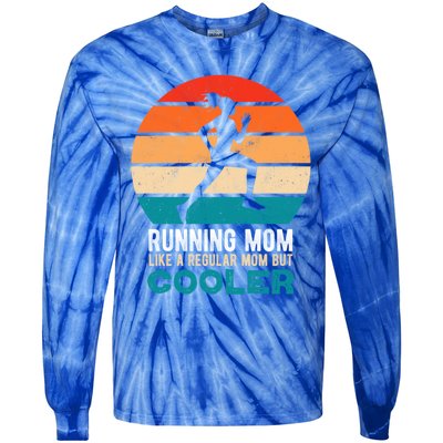 Running Mom Funny Marathon Runner Mother's Day Gift Tie-Dye Long Sleeve Shirt