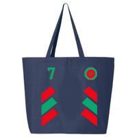 Retro7 Moroccan Football Morocco Soccer Morocco Flag 25L Jumbo Tote